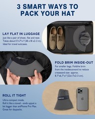 TOP-EX Cooling UV Sun Hat for Large Heads Wide Brim Large-X-Large, Dark Grey