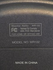 Oregon Scientific All Hazards Weather Radio Model WR102 With Holder Parts Only