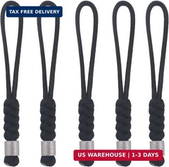 5 Pack Knife Lanyard Zipper Pull with Steel Beads 4.5″ Paracord Lanyard for Knif