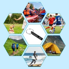 35pcs Emergency Whistles, Outdoor Survival Whistle with Keychain, Black