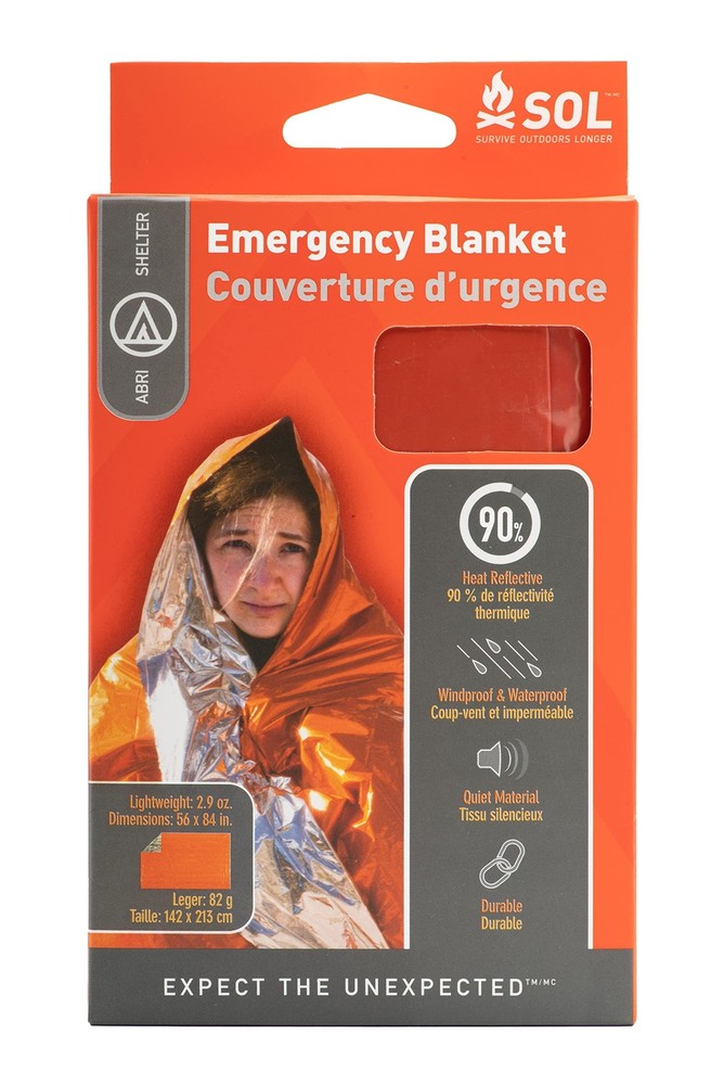 Survive Outdoors Longer 90% Reflective Emergency Blanket, Pack of 4