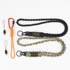 3 Pack Braided Paracord Lanyard with USA Flag, Carabiner Rope Keychain, Necklace