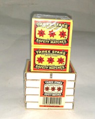 20 Bx Three Stars Safety Matches Cerillos 3 Estrellas Camping Outdoor Cooking A