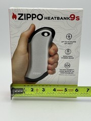 New Sealed Zippo HeatBank 9s Hand Warmer Rechargeable Power Bank Silver