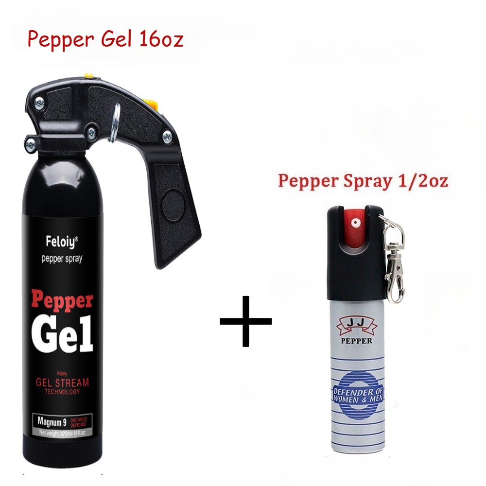 Feloiy Pepper Gel 16 oz Max Target Acquisition W/ 1 Pack Free Peper Spray 1/2oz