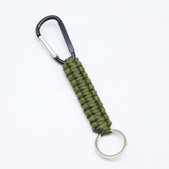 Outdoor Camping Paracord Keychain Carabiner Military Emergency Rescue For Hiking