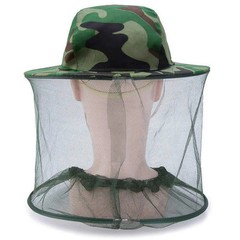 Anti Insect Mesh Fishing Caps Mosquito Head Net Camouflage Bee Veil Hat Outdoor