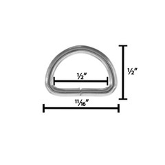 1/2 inch Silver Metal D-Ring – Use for Crafting and DIY – Multiple Pack Options