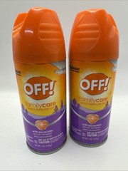 (2) OFF! Family Care Insect Repellent Picaridin Aerosol Spray Deet Free 5 oz