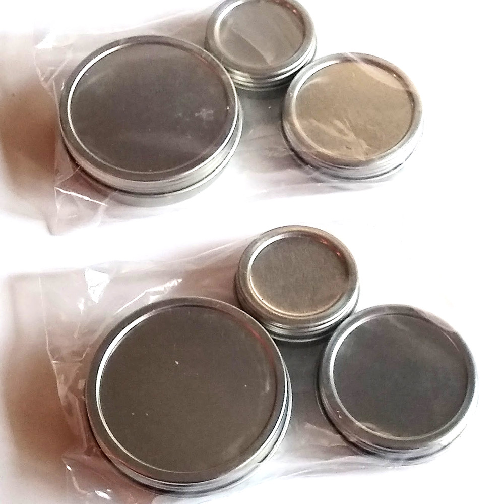 SIX (6) Metal Round Tins w Screw On Lids 3 Varied Sizes NEW Sealed