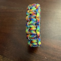 Rainbow Paracord Bracelet Medium 8 and 1/2 Inches
