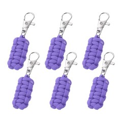 Paracord Zipper Pull, 80 mm Length for Backpacks – Cylinder (6 Pack, Purple)