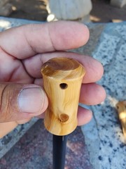bushcraft 5″ x 1/2 » ferrocerium rod yew wood handle | Ferro rod | mischmetal