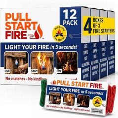 Pull String Fire Starter No Matches Required Lights Wet Wood Chimney Starter