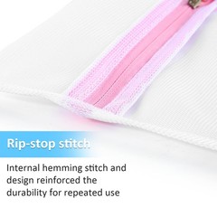 GOGOODA Mesh Laundry Bags for Delicates 1XXL, 1XL,1L,1M,1S,2 bra bags, White