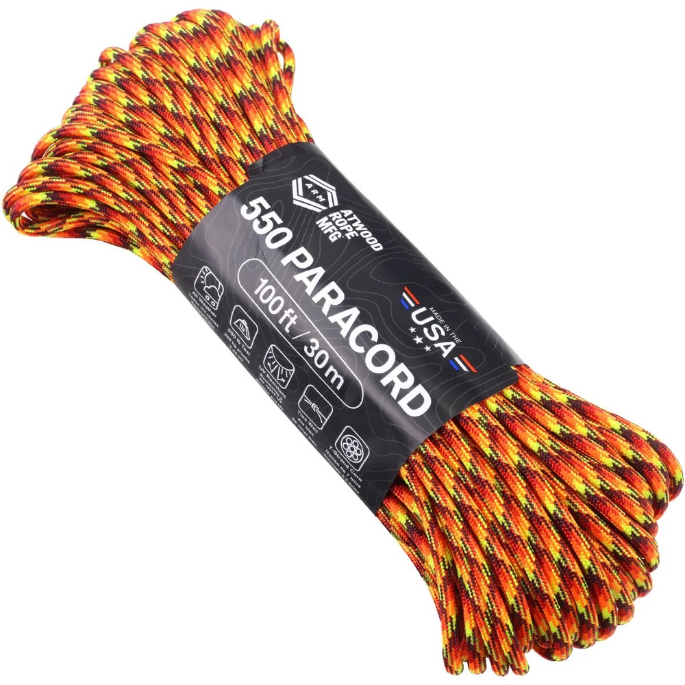ATWOOD 550 – 7 STRAND – PARACORD FIREBALL 100 FEET RG006H