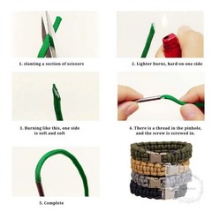 14Pcs Paracord Stitching Set Stainless Steel Lacing Needles FID Knotter Tools