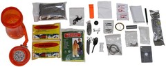 Survival Kit MFH Extreme with Orange Solar Lamp Box – Extensive 34 Pieces