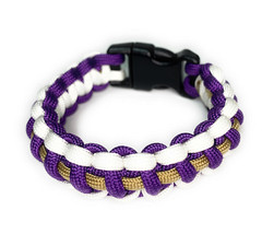 Purple Heart Ribbon Handmade Paracord Bracelet (PB138)
