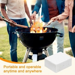 4 Pack Natural Fire Starter, 32 Mini Square Cubes Natural Charcoal Starter fo…