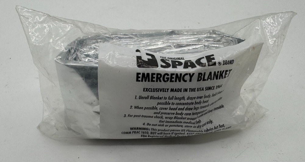 Original SPACE Brand Emergency Blanket Thermal Survival Kit Mylar Rescue NEW