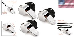 Emergency Ready Metal Whistles with Soft Lanyard – Ideal for Coaches & More