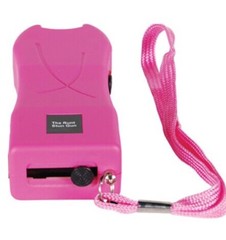 Mini Hand Pocket WOMEN Stun Gun PINK Rechargeable 80 Million Volt LED w/ HOLSTER
