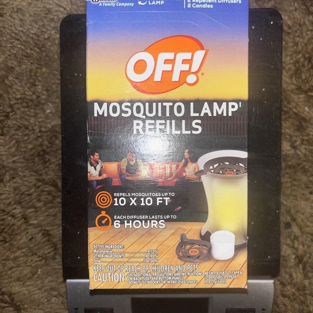 BNIB Off! 76086 Mosquito Lamp Repellent Refill – Pack of 2 Outdoor Camping