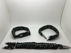 Pack x3 Multifunctional Survival Bracelet with Rope Knife for Camping