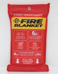 2 Pack Mart Cobra Fire Blanket for Home and Kitchen Safety Fiberglass 40” x 40”