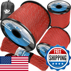 Aystkniet 750Ib Reflective Paracord Rope1000 4Mm 11 Strand Parachute Spool Cord
