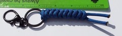 Lot of 2 Key ring Neck Lanyard 650 blue paracord Lobster HANDMADE IN THE USA