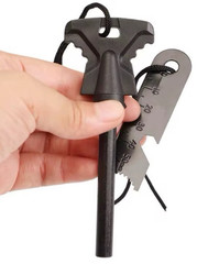 Fire Starter Flint Steel Striker Survival Kit Ferro Rod Camping Outdoor Tool