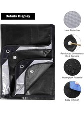 RedSwing Heavy Duty Survival Space Blanket 83x59in Black Reflective Thermal