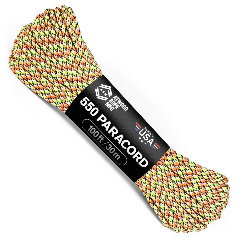 550 Paracord 100 Feet 7-Strand Core Nylon Parachute Cord Outside Survival Gea…