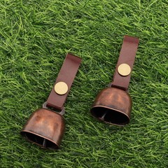 kcrygogo Loud Bear Bells with Leather Button Strap and Emergency Whistle for…