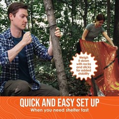 Go Time Gear Mylar Survival Gear Emergency Tent – Heat Reflective Ultralight