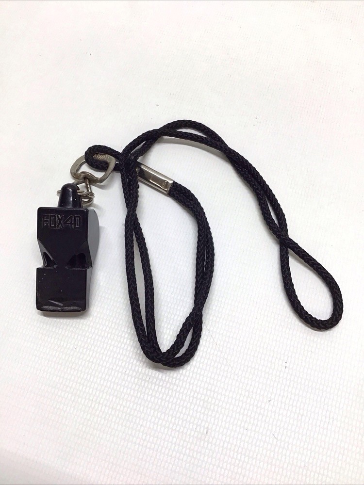 Vintage Foxtron Inc Canada Fox 40 Three Chamber Pealess Official Referee Whistle