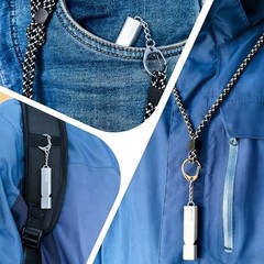 Survival Whistles 4-Pack & 6-Pack, Upgraded Aluminum Emergency 4 Pack Silver