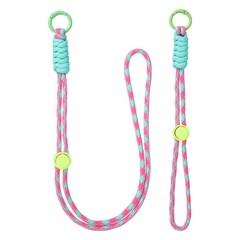 1Set Heavy Duty Paracord Keychain Lanyard for Keys , Pink/Green/Sky Blue