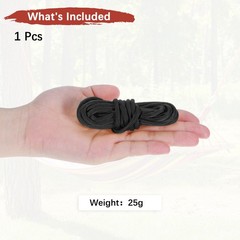 1PCS 4 mm 10FT Guyline Camping Paracord 7 Strands for Camping Tents, Black