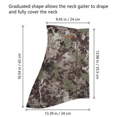 BASSDASH Neck Gaiter Mask UPF 50 Sun Protection for Men One Size, Grunge Camo