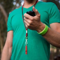 49 Pieces Emergency Whistle with Keychain, Aluminum Emergency Survival