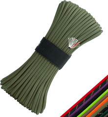 Survival Paracord 550 Fire Paracord Survivor Cord Nlyon Rope 10 Strands US Milit
