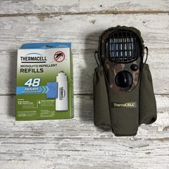 Thermacell Mosquito Repeller Camo w/ Holster + 48 Hr Refill Pack Tested Works