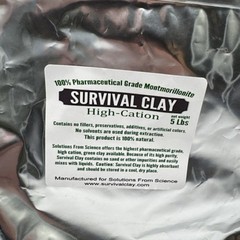5lb Bag Of Survival Clay Montmorillonite 100% Natural MSRP $79.95