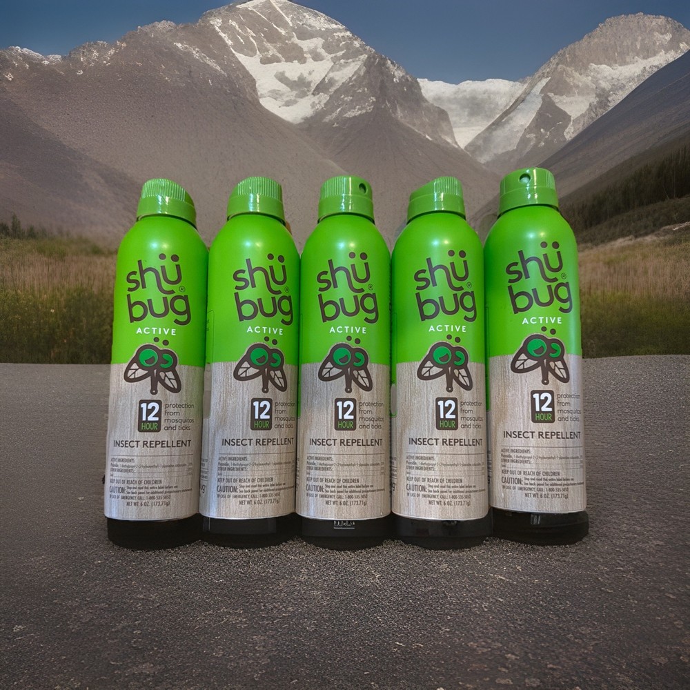 Lot Of 5 Shubug Spray Mosquito Repellent 5oz Cans 12 Hour Insect Protection