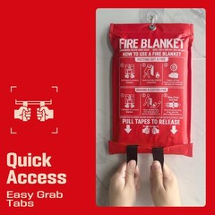 Mimeaqier Emergency Fire Blanket 4 Pack 40X40 Essential Fire Safety Blanket For