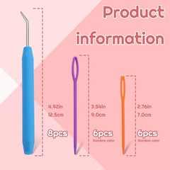 WONVOC Loom Knit Hook Set, Crochet Needle Kit, 8 Pcs Blue 8 pcs,