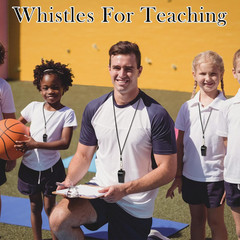 200 Pack Black Plastic Whistles with Lanyards for Sports and Training